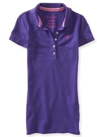 Polo Feminina Azul - Aeropostale - M