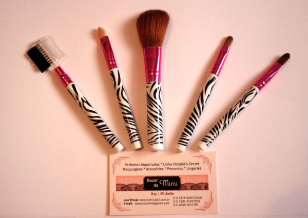 Kit 5 pincéis - Zebra Rosa